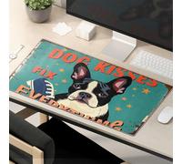 Tapis de souris drôle chien baisers réparer tout. Tapis de souris drôle Lunch Tapis de souris Tapis de souris