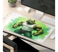 Tapis de souris drôle pour le travail, bouledogue musculaire vert : le pouvoir ultime tapis de souris kawaii accessoires de bureau tapis de souris drôle
