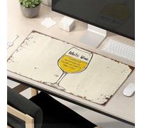 Tapis de souris drôle vin blanc : I Wanted Red, But Everyone Else My White And I Didn'T Fit In. Tapis de souris amusant pour bureau