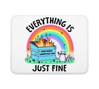 Tapis de souris Dumpster Fire, Everything is Just Fine Tapis de souris amusant en forme de raton laveur pour le travail, les ordinateurs, les ordinateurs portables, les cadeaux de bureau sarcastiques