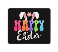Tapis De Souris Easter Bunny Easter Happy Easter Mousepad Comfortable Tapis De Bureau Doux Mouse Pad pour Voyage Claviers Table 25X30CM