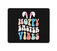 Tapis De Souris Easter Bunny Easter Happy Mousepad Parfait Tapis De Bureau Doux sous-Main pour Travail Voyage Claviers 25X30CM