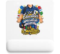Tapis de Souris Educateur Specialise C'est Juste Le Meilleur Métier | Tapis Ergonomique 22 × 18 cm Repose-Poignet en Mousse | Bureau Télétravail Études | Cadeau Homme Femme Anniversaire Noël