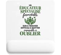 Tapis de Souris Éducateur Spécialisé Formidable | Tapis Ergonomique 22 × 18 cm Repose-Poignet Mousse | Bureau Télétravail Études | Idée Cadeau Travailleur Social Collègue Noël