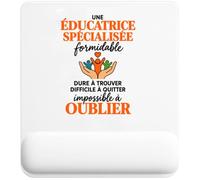 Tapis de Souris Éducateur Spécialisé Formidable | Tapis Ergonomique 22 × 18 cm Repose-Poignet Mousse | Bureau Télétravail Études | Idée Cadeau Travailleuse Sociale Collègue Noël