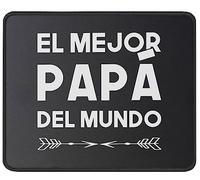Tapis De Souris El Mejor Papa Father's Day Spanish Best Dad sous-Main Parfait Mouse Pad Anti-Dérapant Tapis De Bureau pour Table Voyage Travail 25X30CM