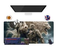 Tapis de Souris Elden Game Ring | Tapis de Souris Gamer XL (35.4" × 15.7" × 0.12") | Usage Bureau, Étude & Maison | Base Antidérapante + Surface Douce (4)
