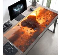 Tapis de Souris éLéPhant Grand Tapis Souris XXL, Jaune Mouse Pad Bureau Gamer, à Bords Cousus, Base en Caoutchouc Antidérapante, sous Main pour Clavier et Mouse Pad, Cadeau 70 x 30 cm PjY2512 R-Y
