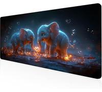 Tapis De Souris Éléphant,Sous Main Bureau Amour Tapis De Souris XXL Gaming 600x400x3mm Protege Bureau Avec Base AntidéRapante,Durable Et ImperméAble Tissu Texturé Microtissu AméLiore PréCision Y1-859