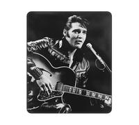 Tapis de Souris Elvis Presley Rock, Tapis de Souris de Bureau en Microfibre pour Une Vitesse et Une précision accrues, Base en Caoutchouc antidérapant, adapté au Bureau et à l'étude 30x25 cm
