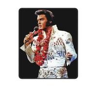 Tapis de Souris Elvis Presley Rock, Tapis de Souris de Bureau en Microfibre pour Une Vitesse et Une précision accrues, Base en Caoutchouc antidérapant, adapté au Bureau et à l'étude 30x25 cm