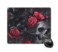 Tapis De Souris Ember Roses Death Skull Head Mouse Pad Glissement Facile Accessoires De Jeu Portable Tapis Souris pour Gaming Travail Jeu S