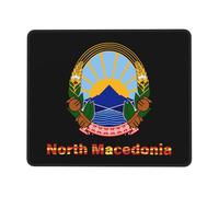Tapis De Souris Emblème National De La Macédoine du Nord sous-Main Durable Mousepad Antidérapante Tapis Souris pour Jeu Ordinateur Bureau XL