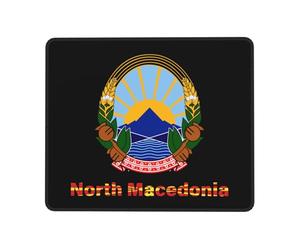 Tapis De Souris Emblème National De La Macédoine du Nord sous-Main Durable Mousepad Antidérapante Tapis Souris pour Jeu Ordinateur Bureau XL