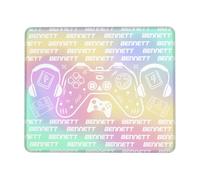 Tapis de souris en caoutchouc avec nom de jeu pour apprendre à jouer - Tapis de souris pour bureau, maison, dortoir, salle de jeux, salon, cadeaux pour lui et elle, 23,9 x 20,1 cm