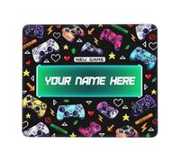 Tapis de souris en caoutchouc avec nom de jeu pour apprendre à jouer - Tapis de souris pour bureau, maison, dortoir, salle de jeux, salon, cadeau pour lui et elle - 23,9 x 20,1 cm