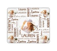 Tapis de souris en caoutchouc avec photo de nom pour apprendre à jouer - Tapis de souris pour bureau, maison, dortoir, salle de jeux, salon, cadeaux pour lui, elle - 30 x 24,9 cm