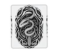 Tapis de souris en caoutchouc épais multicolore serpent 21,1 x 26,2 cm pour bureau, jeux, étude et bureau