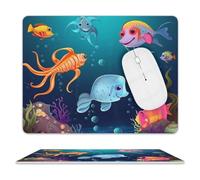 Tapis de souris en cuir ultra fin avec surface lisse imperméable et antidérapante pour jeux, bureau et maison, 25,4 x 20,3 cm