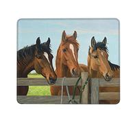 Tapis de souris en forme de cheval, tapis de bureau pour ordinateur portable, base antidérapante, tapis de clavier résistant à l'eau, tapis de bureau pour joueur, bureau et maison
