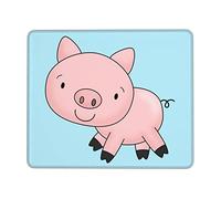 Tapis de souris en forme de cochon pour ordinateur et ordinateur portable, base en caoutchouc antidérapant, portable