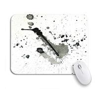 Tapis De Souris Encre Abstraite, Éclaboussures D'Aquarelle Noire sur Tache De Sang Tapis De Souris Carré avec Bord Cousu Bureau Tapis Souris, pour Ordinateur, Ordinateur Portable, 25 x 30cm