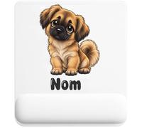 Tapis de Souris Épagneul Tibétain : Chibi | Tapis Ergonomique 22 × 18 cm Repose-Poignet en Mousse | Bureau Télétravail Études | Cadeau Propriétaire Chien Homme Femme Anniversaire Noël