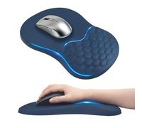 Tapis de Souris Ergonomique 2 en 1 avec Repose-Poignet et Picots de Massage, en Mousse à mémoire de Forme, avec Base antidérapante en PU, pour soulager Les douleurs. Compatible avec Toutes Les Souris