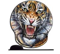 Tapis de Souris Ergonomique avec Repose-Poignet en Gel et Tissu Lycra,Aquarelle Tigre Animal pour Ordinateur, Ordinateur Portable, PC, Maison, Bureau et Voyage