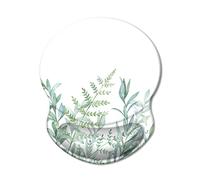 Tapis de souris ergonomique avec repose-poignet en gel, fleurs et plantes, base antidérapante en polyuréthane pour la maison, le bureau, l'ordinateur portable, taper facilement et soulager la douleur