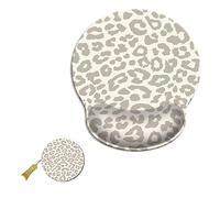 Tapis de souris ergonomique avec repose-poignet en gel, motif léopard, base en caoutchouc antidérapante pour la maison, le bureau, l'ordinateur portable, taper facilement et soulager la douleur