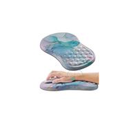 Tapis de souris ergonomique avec repose-poignet et mousse à mémoire de forme inclinée pour soulager le syndrome du canal carpien - 30 x 20 cm,