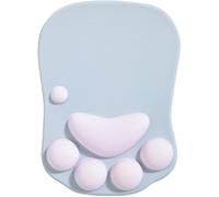 Tapis de souris ergonomique avec repose-poignet, motif chat kawaii, en gel de silicone