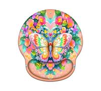 Tapis de Souris Ergonomique avec Support de Poignet en Gel et Base PU en Silicone, Durable Mouse Pad et Lavable, Tapis Souris Gaming pour Bureau, Fournitures Scolaires, PC - Couleur Z-O24