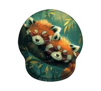 Tapis de Souris Ergonomique avec Support de Poignet en Gel et Base PU en Silicone, Durable Mouse Pad et Lavable, Tapis Souris Gaming pour Bureau, Fournitures Scolaires, PC - Animal Z-O62