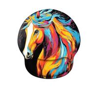 Tapis de Souris Ergonomique avec Support de Poignet en Gel et Base PU en Silicone, Durable Mouse Pad et Lavable, Tapis Souris Gaming pour Bureau, Fournitures Scolaires, PC - Couleur Z-O24