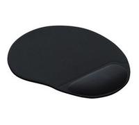 Waytex 73735 Tapis de Souris d’Ordinateur Ergonomique Noir avec Repose Poignet en Gel, Base Silicone antidérapante, Dessus Tissu Lisse Anti Usure Glisse Facile, Noir