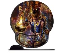 Tapis de Souris Ergonomique - Tapis de Souris Gamer avec Repose Poignet en Gel, avec Repose-Poignet Gaming Mouse Pad pour Ordinateur et Ordinateur Portable Anubis Dieux égyptiens (2)
