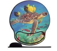 Tapis de Souris Ergonomique - Tapis de Souris Gamer avec Repose Poignet en Gel, avec Repose-Poignet Gaming Mouse Pad pour Ordinateur et Ordinateur Portable Animal de Tortue de mer de Couleur