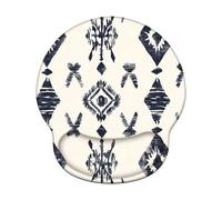 Tapis de Souris Ergonomique, Tapis de Souris Gaming avec Repose-Poignet en Mousse à Mémoire de Forme, Non-Slip Surface, Mouse Mat avec Base en PU Antidérapant (Noir & Beige, 25 * 22.6cm) 6H-783