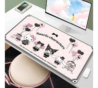 Tapis de souris esthétique pour gamer, tapis de clavier étendu Kuromi 90x40cm, tapis de souris antidérapant, anime gaming My Melody, tapis de bureau pour ordinateur TK-0000015151