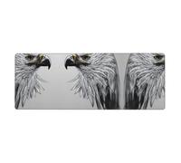 Tapis de souris et clavier imprimé Eagle Sketching an Eagle (30,5 x 80 cm), tapis de souris de jeu de bureau, confortable et durable