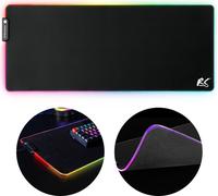 Tapis de souris et de clavier de jeu XXL avec éclairage LED RGB et dessous en caoutchouc antidérapant - Sous-mains de bureau - 80 x 30 cm