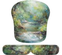 Tapis De Souris Et Repose-Poignet Clavier, Mouse Pad Ergonomique En Mousse À Mémoire Pour Bureau Ordinateur, Gamer, Antidérapant, Imperméable, Flexibilité Pliable