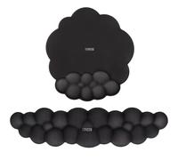 Tapis de souris et repose-poignets de clavier ergonomiques avec design de massage surélevé, base antidérapante et repose-poignets en mouse pad à mémoire de forme pour le bureau et les jeux