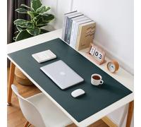 Tapis De Souris étendu en Cuir Luxueux, Tapis D’écriture De Table D’école à Domicile Durable Protecteur en Cuir PU Imperméable, Navy, 80x160cm