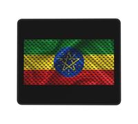 Tapis De Souris Ethiopian Flag Tapis De Bureau Anti-Dérapant Mousepad Parfait sous-Main pour Table Voyage Travail 25X30CM