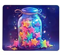 Tapis de Souris Étoiles Gaming Tapis Souris Bord Cousu et Base en Caoutchouc Mousepad Imperméable Mouse Pad Améliorées Vitesse et la précision pour PC Portable, Gaming Accessoires 260x220x3mm H0-873