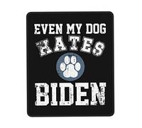 Tapis De Souris Even My Dog Hates Biden Anti Biden sous-Main Parfait Mousepad Comfortable Tapis De Bureau pour Claviers Table Voyage 25X30CM