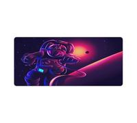 Tapis de Souris Extensible pour Ordinateur Portable Accessoire de décoration de Bureau Motif Astronaute en orbite 40x90cm
